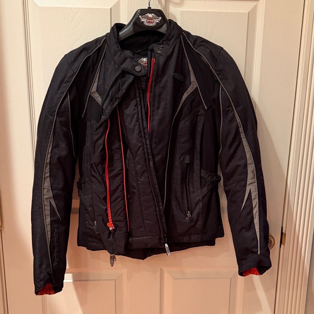 Harley-Davidson Black and Red Utility Jacket FXRG